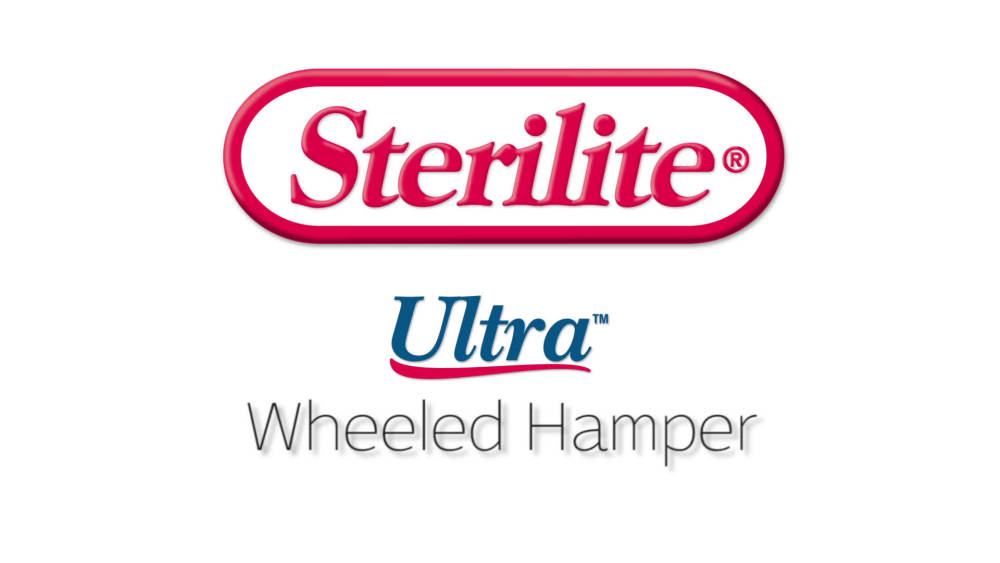 Sterilite Ultra™ Wheeled Laundry Hamper Plastic. White. Set of 2