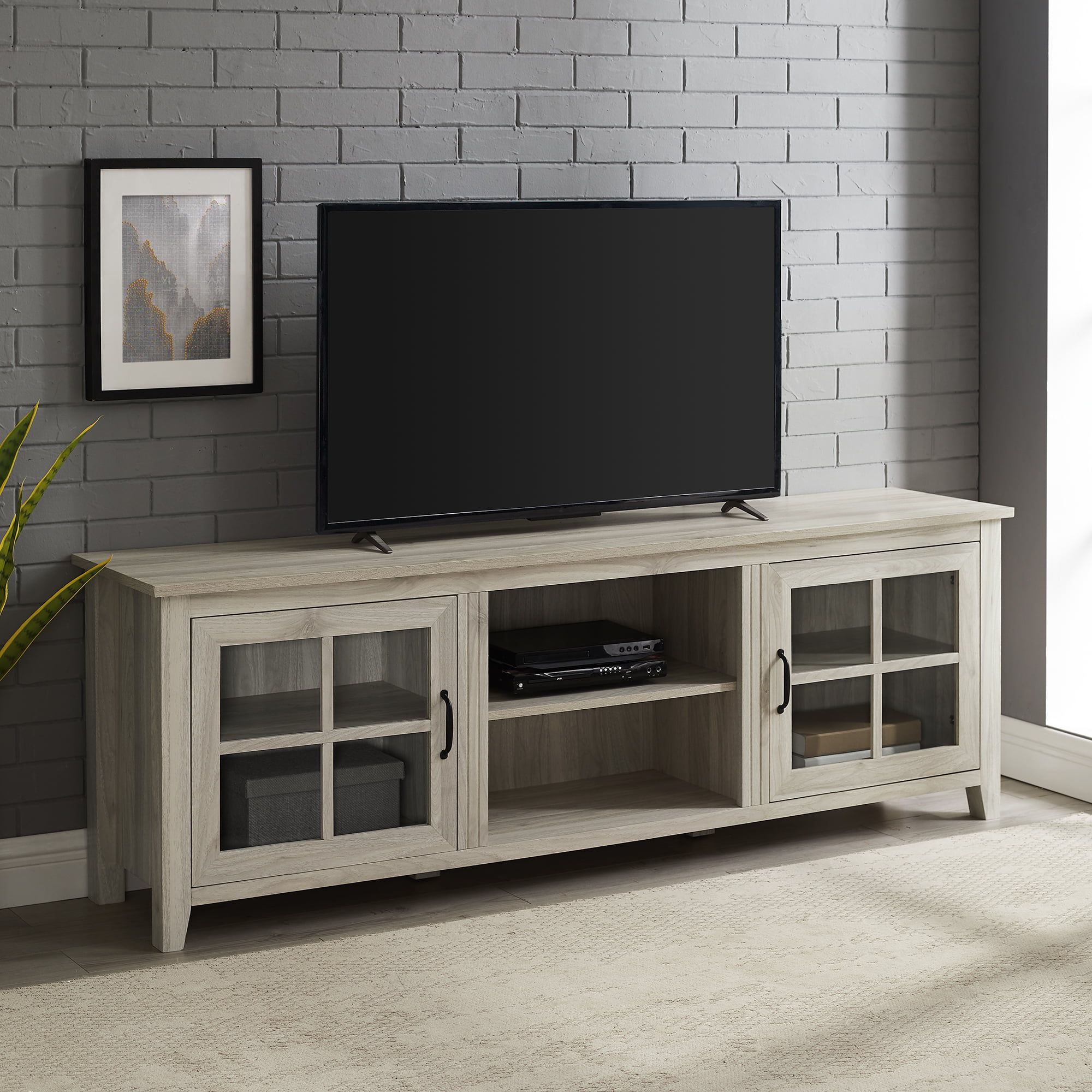 Modern Farmhouse Birch TV Stand for TVs up to 80″ by Manor Park