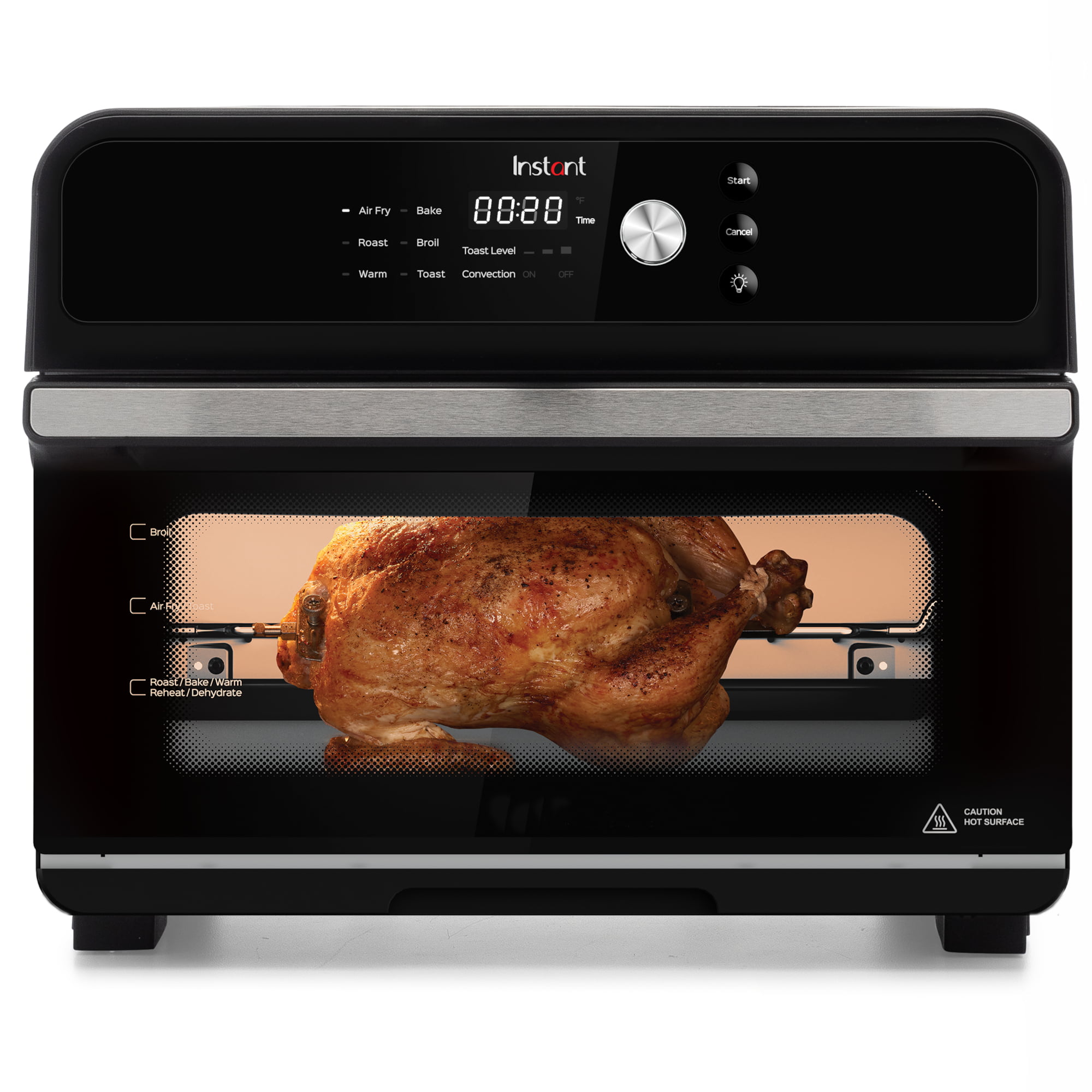 Instant Cuisine 18L Air Fryer and Toaster Oven 7-in-1 Combo. with Bonus Grill/Griddle Plate
