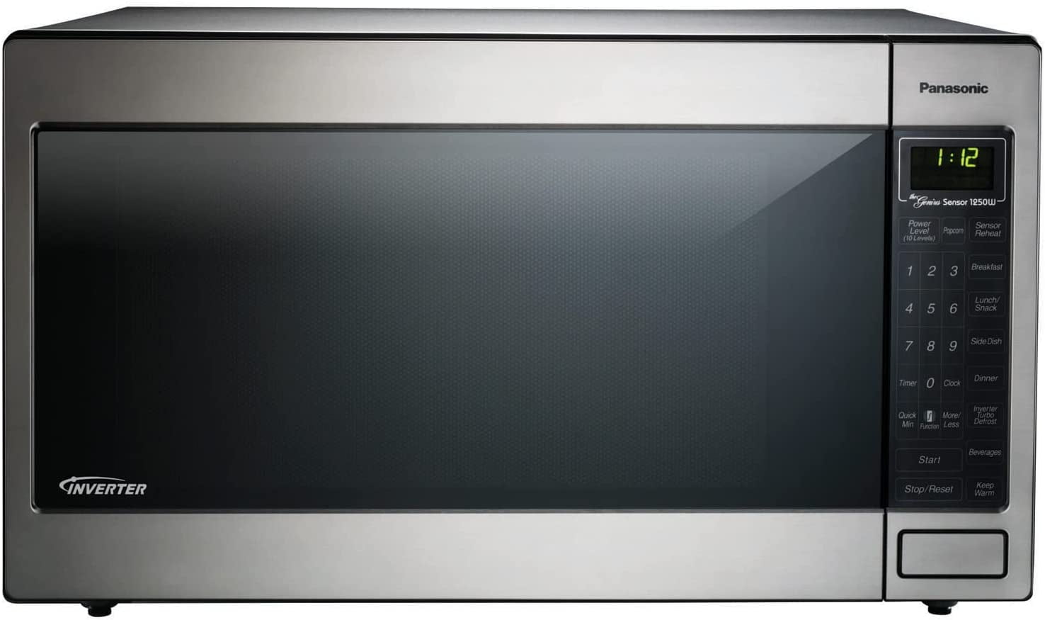 Panasonic NN-T945SF 2.2 cu.ft Inverter Countertop Microwave Oven 1250Watt Power with Genius Sensor Cooking. Stainless Steel