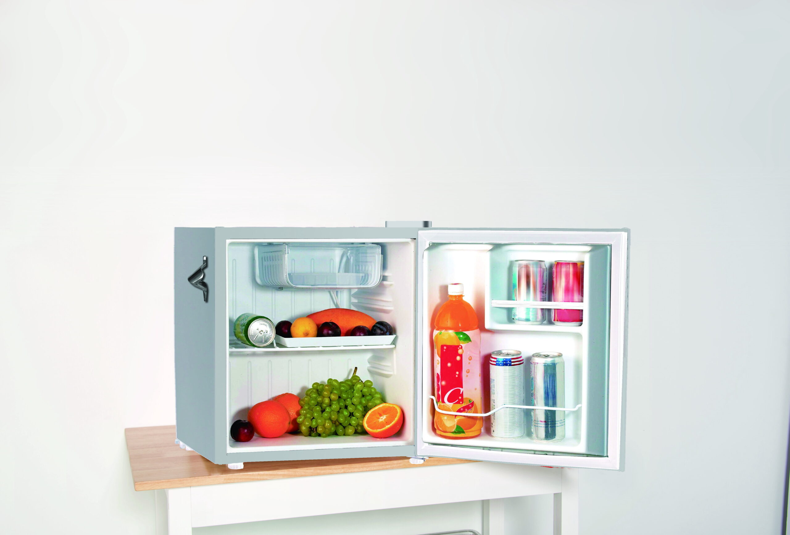 Frigidaire 1.6 Cu Ft Retro Mini Fridge with Side Bottle Opener. Moonbeam