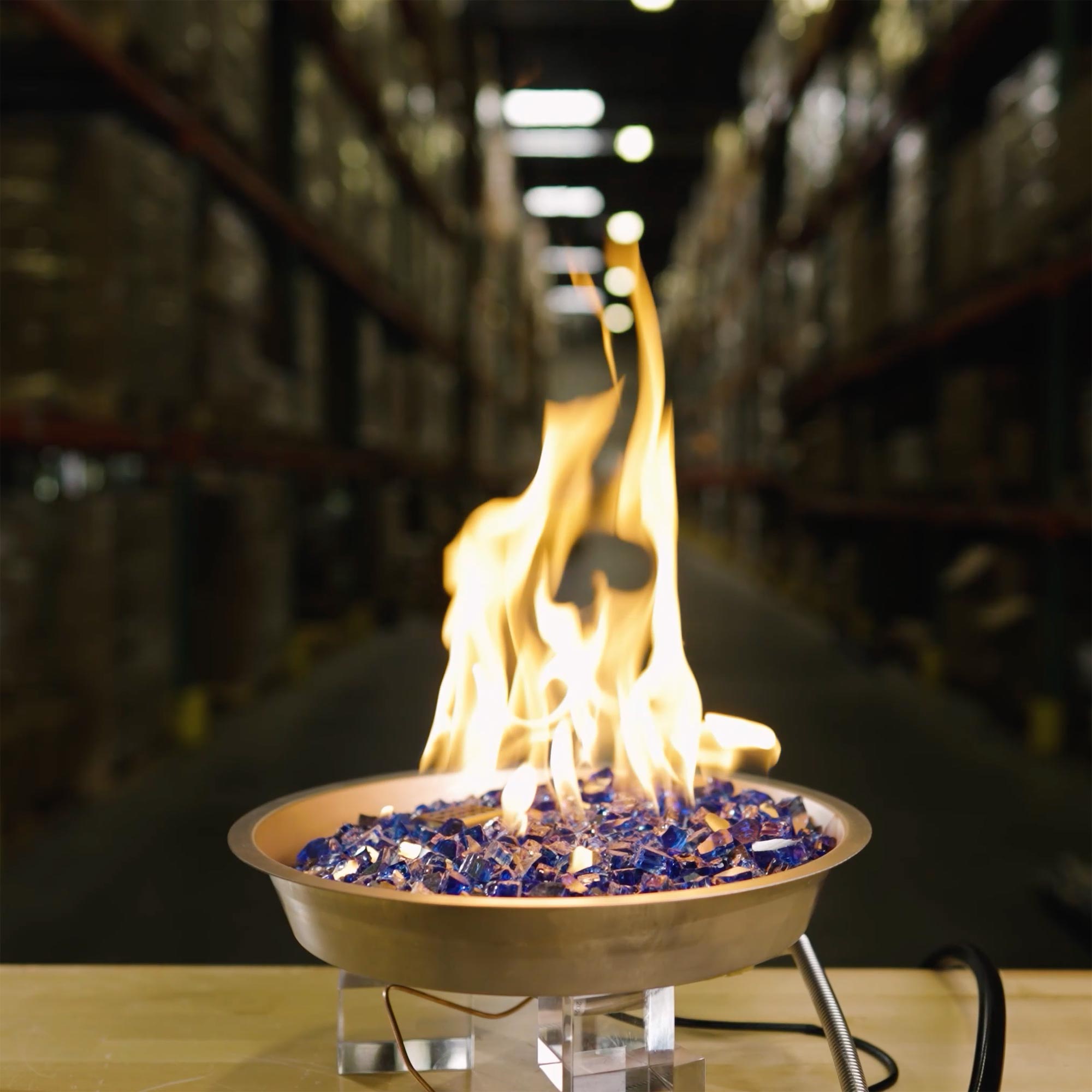 12″ Round CSA Certified Fire Pit Burner Kit. Stainless Steel. Propane. Electronic Ignition