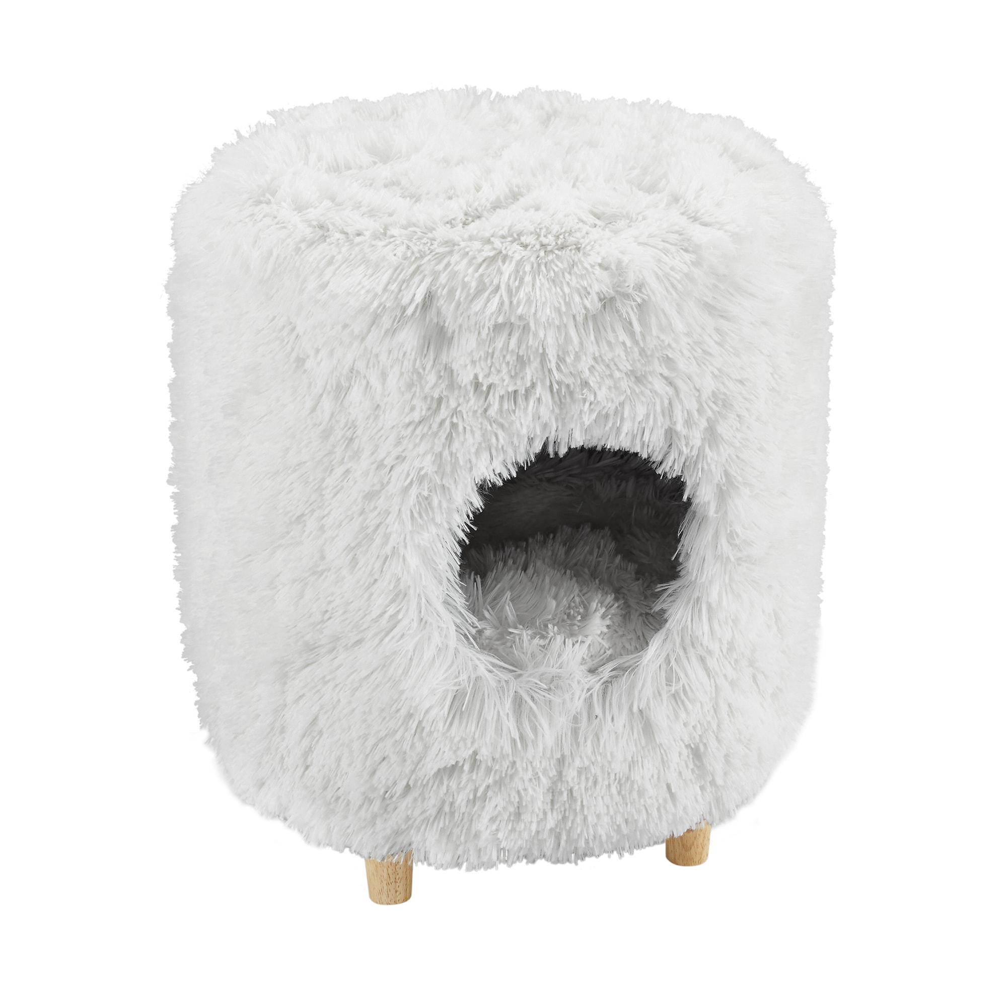 Sam-s Pets 18.11-in x 14.96-in White Faux Fur Cat Shelves