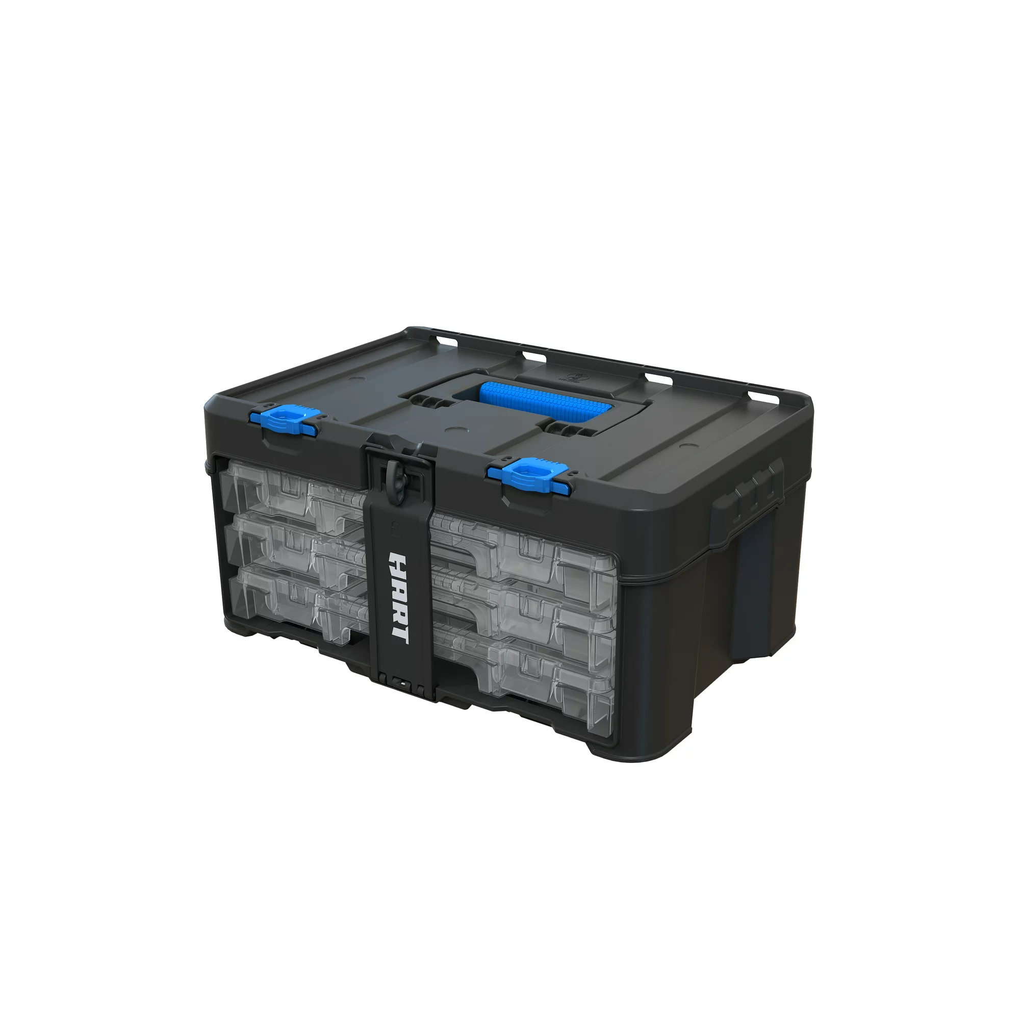 Hart 249736 Stack System 3 Case Parts and Tool Box Organizer. Fits Hart-s Modular Storage System