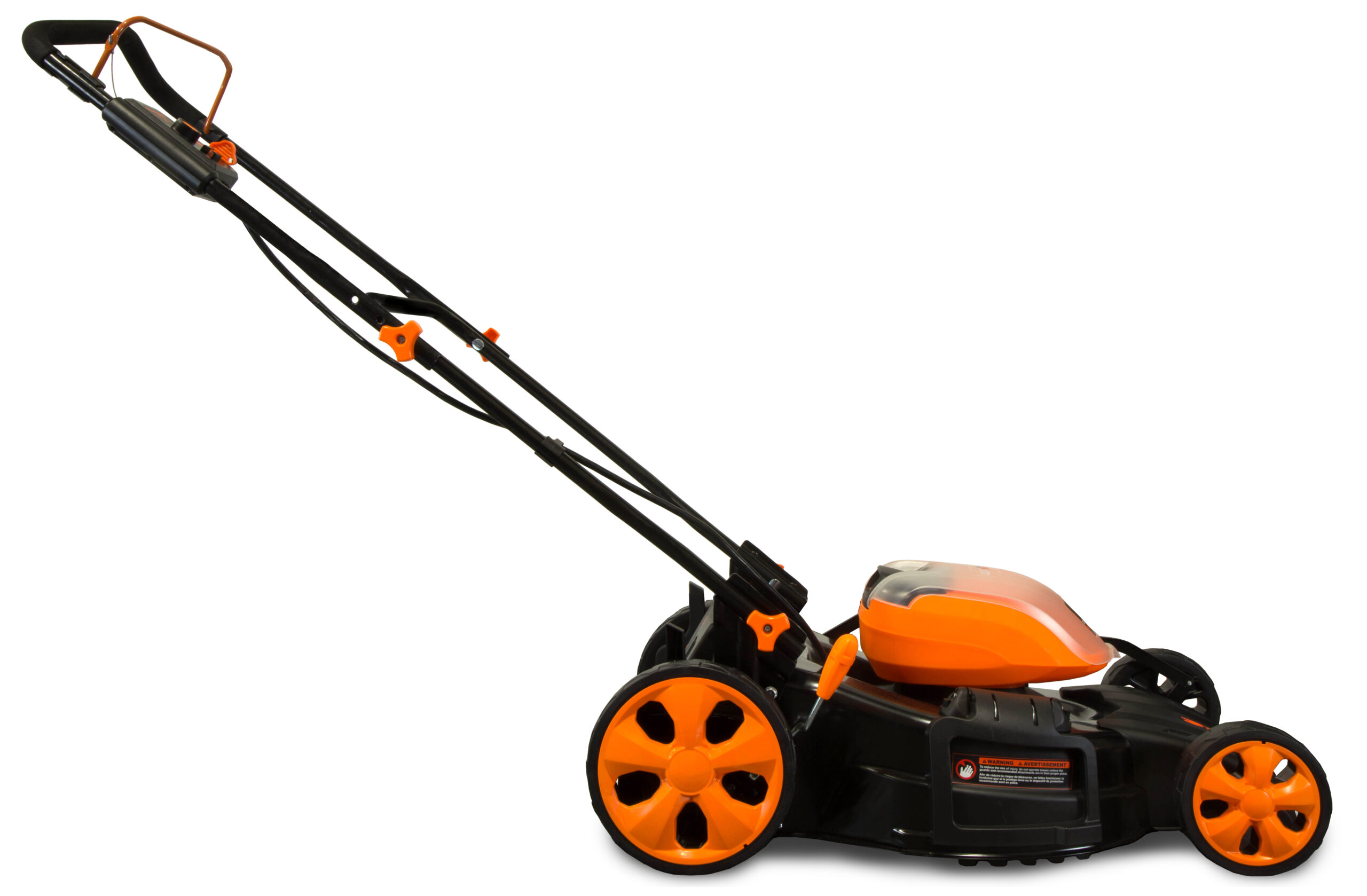 WEN 40V Max Lithium Ion 21-Inch Cordless 3-in-1 Lawn Mower with Two Batteries. 16-Gallon Bag and Charger