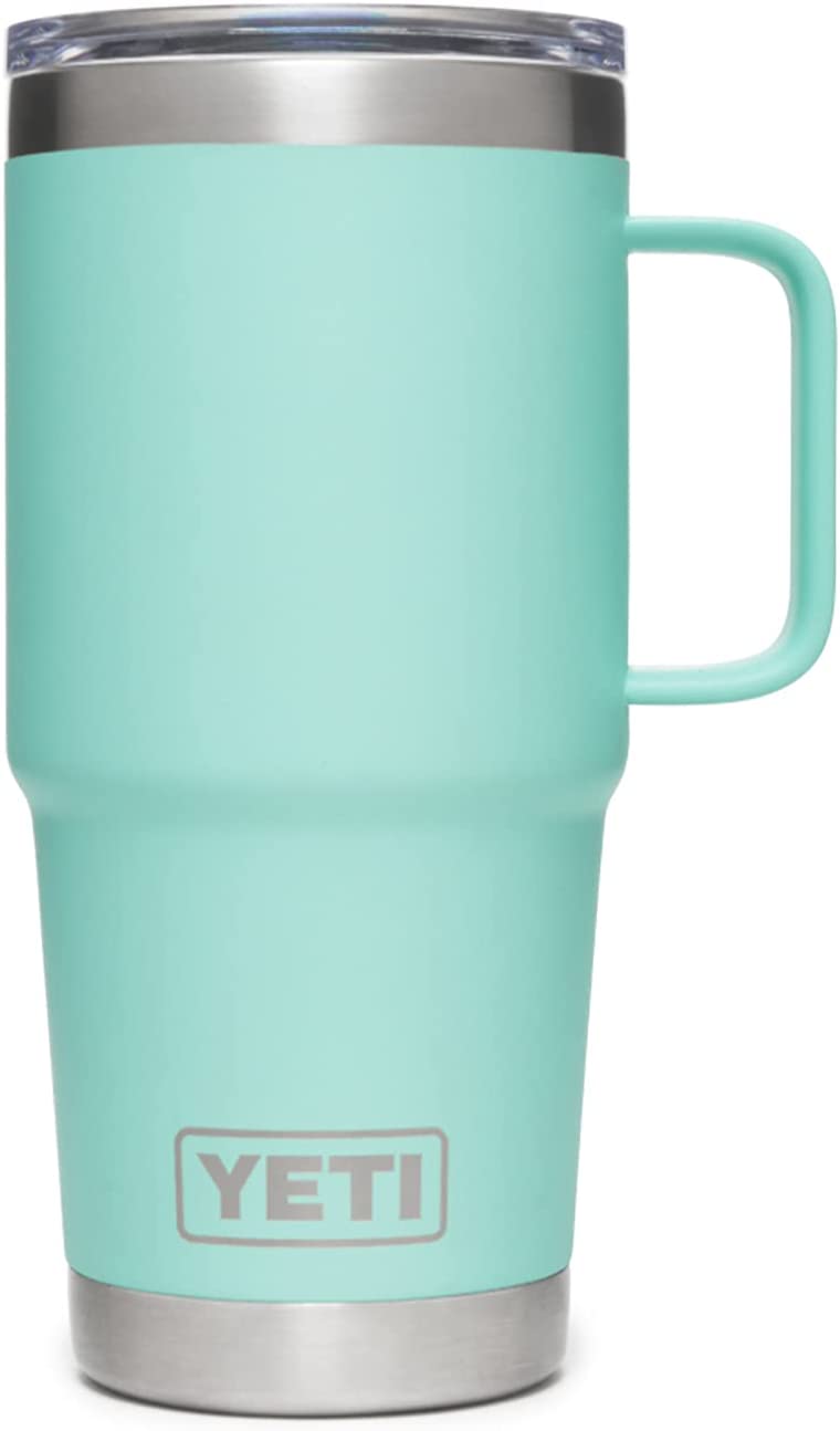 YETI Rambler 20 oz Travel Mug. Stainless Steel. Vacuum Insulated with Stronghold Lid. Seafoam