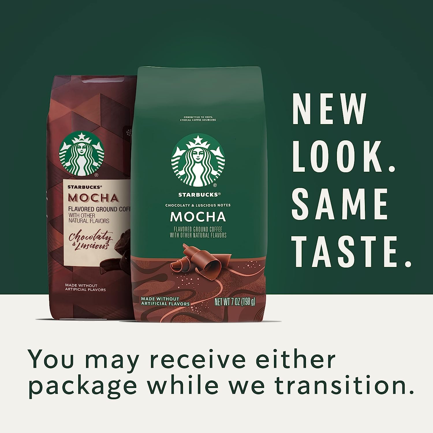 Starbucks Ground Coffee—Mocha Flavored Coffee—No Artificial Flavors—100% Arabica—6 bags (11 oz each)