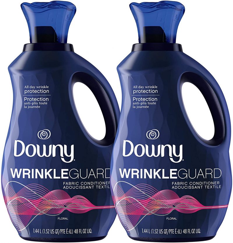 Downy Wrinkleguard Liquid Fabric Softener. Floral. 48 Fl Oz. Bottle. 2 Count