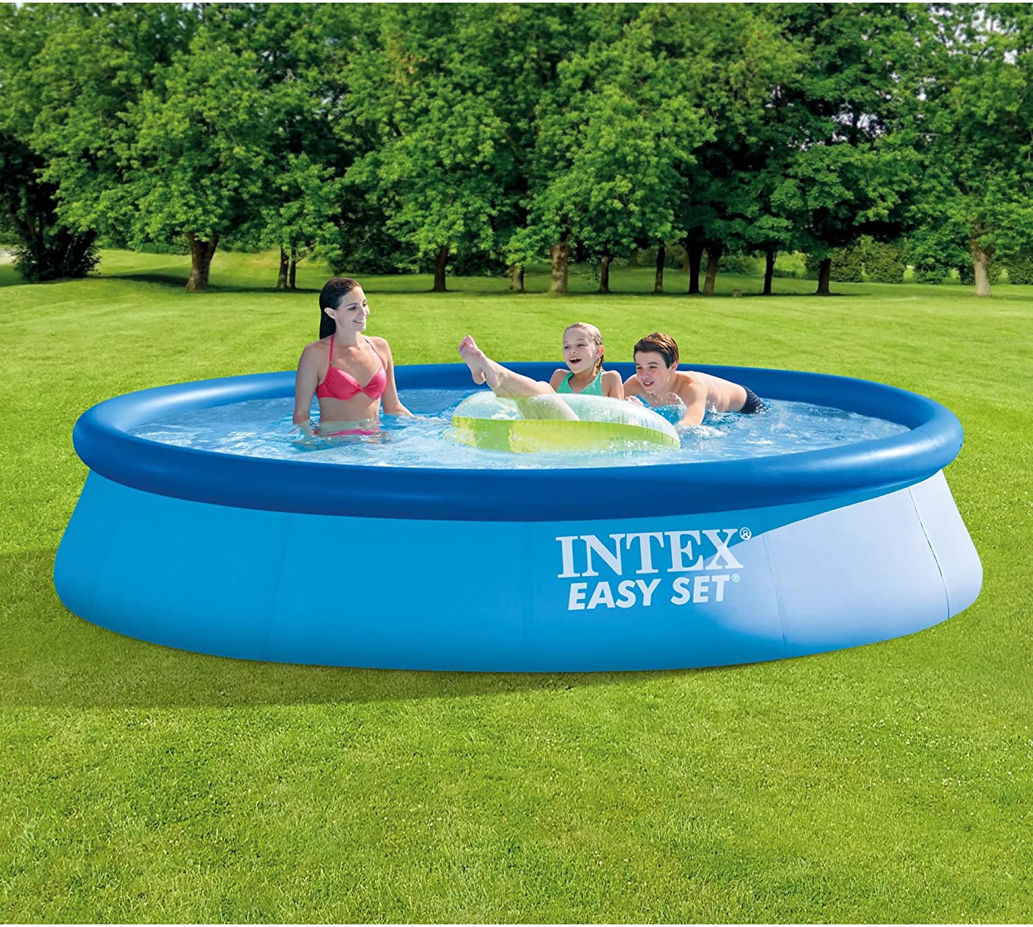 INTEX 28141EH 13ft x 33in Easy Set Pool with Cartridge Filter Pump (Blue)