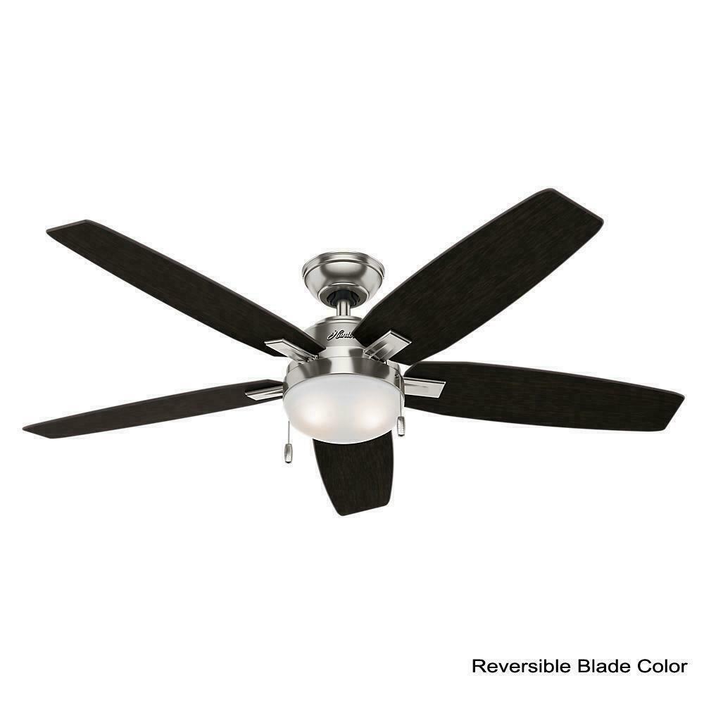 Hunter 59183 Antero 54 in. LED Indoor Brushed Nickel Ceiling Fan with Light