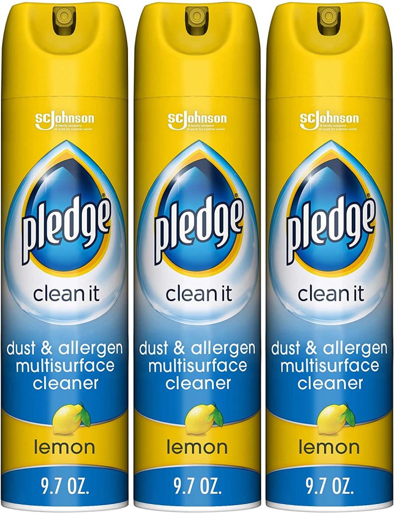 Pledge Dust & Allergen -Surface Cleaner Spray. Lemon. 9.7 Oz 3 Pack. 29.1 Ounce