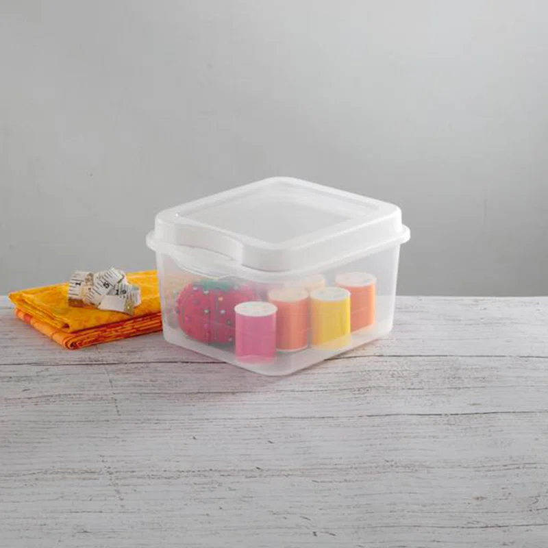 Sterilite 18038612 Plastic FlipTop Latching Storage Container. Clear (48 Pack)