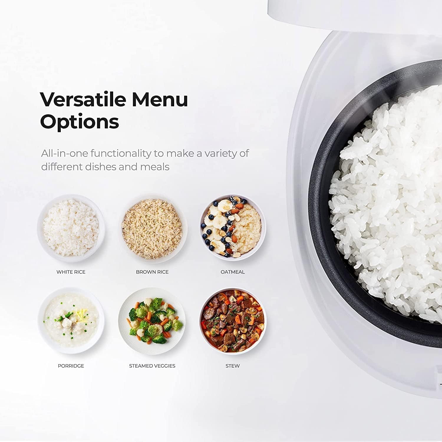 CUCKOO CR-0675F | 6-Cup (Uncooked) Micom Rice Cooker | 13 Menu Options: Quinoa. Oatmeal. Brown Rice & More. Touch-Screen. Nonstick Inner Pot | White