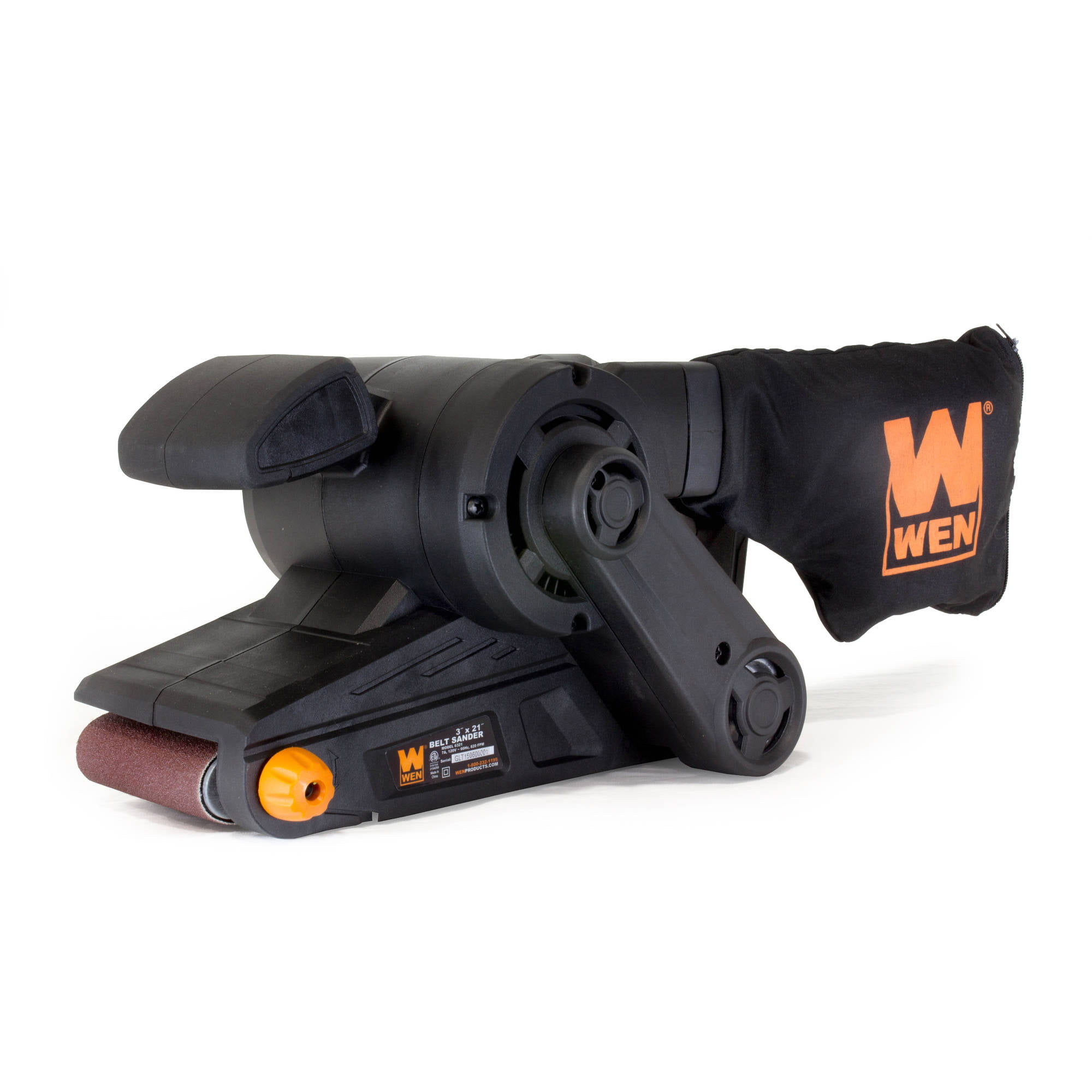 WEN Products 7-Amp 3 x 21-Inch Heavy-Duty Belt Sander with Dust Bag. 6321