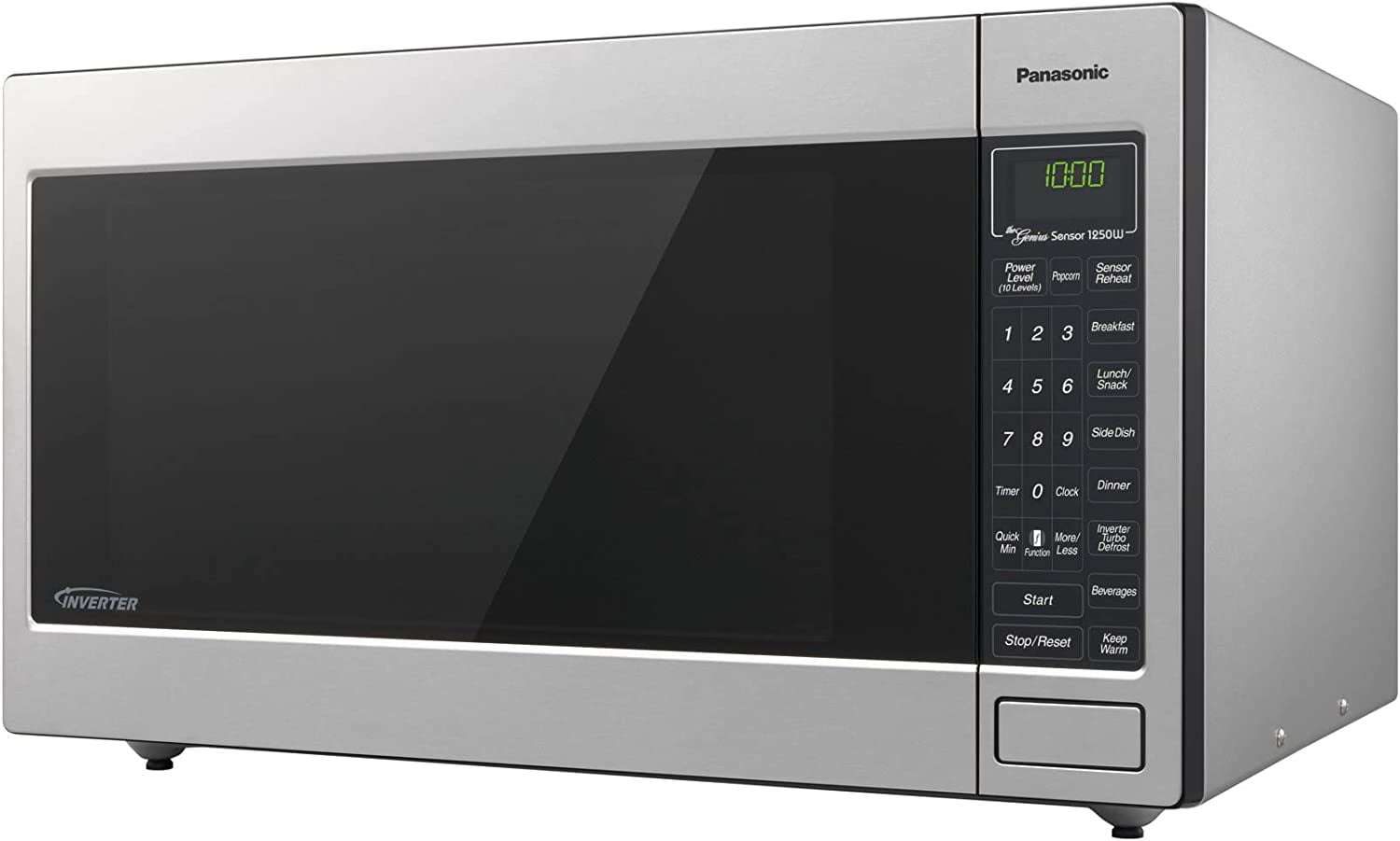 Panasonic NN-T945SF 2.2 cu.ft Inverter Countertop Microwave Oven 1250Watt Power with Genius Sensor Cooking. Stainless Steel