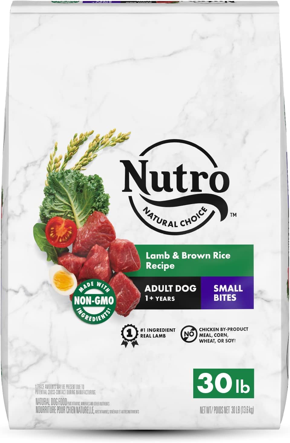 Nutro Natural Choice Small Bites Adult Lamb & Brown Rice Recipe Dry Dog Food 30 Pound (Pack of 1)
