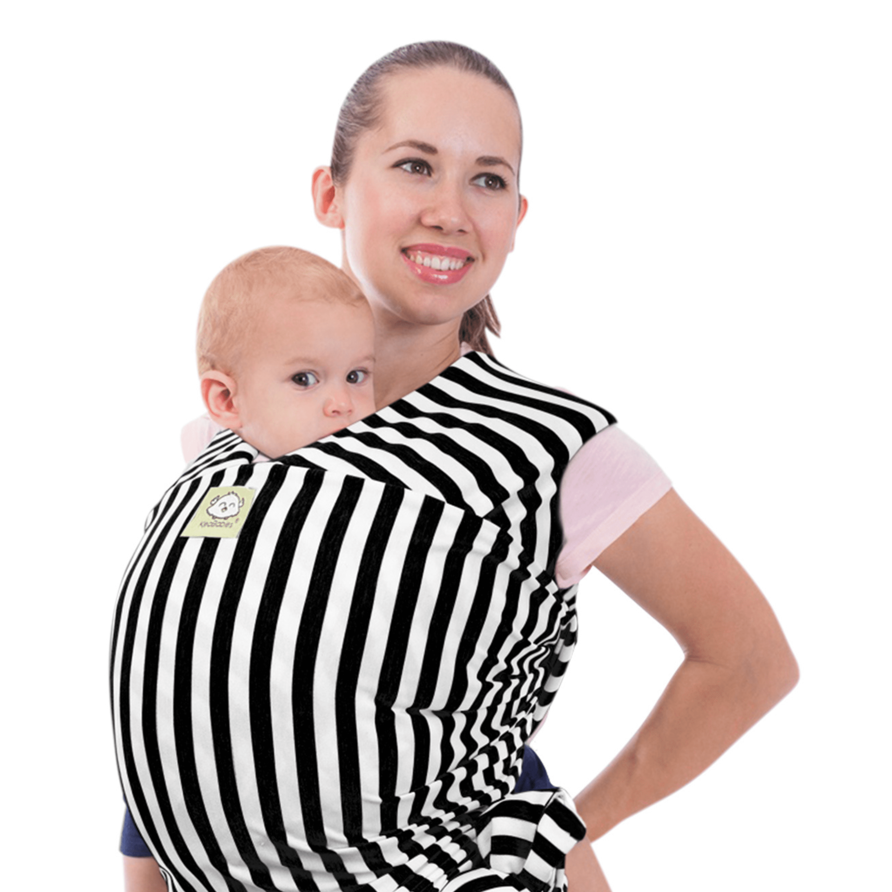 KeaBabies All-in-1 Baby Wrap Carrier. Stretchy Baby Sling. Newborn. Infant (Black Stripes)
