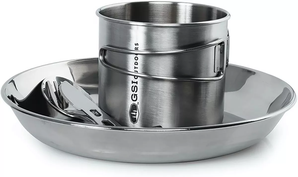 GSI Outdoors Glacier Stainless Steel 1 Person Set