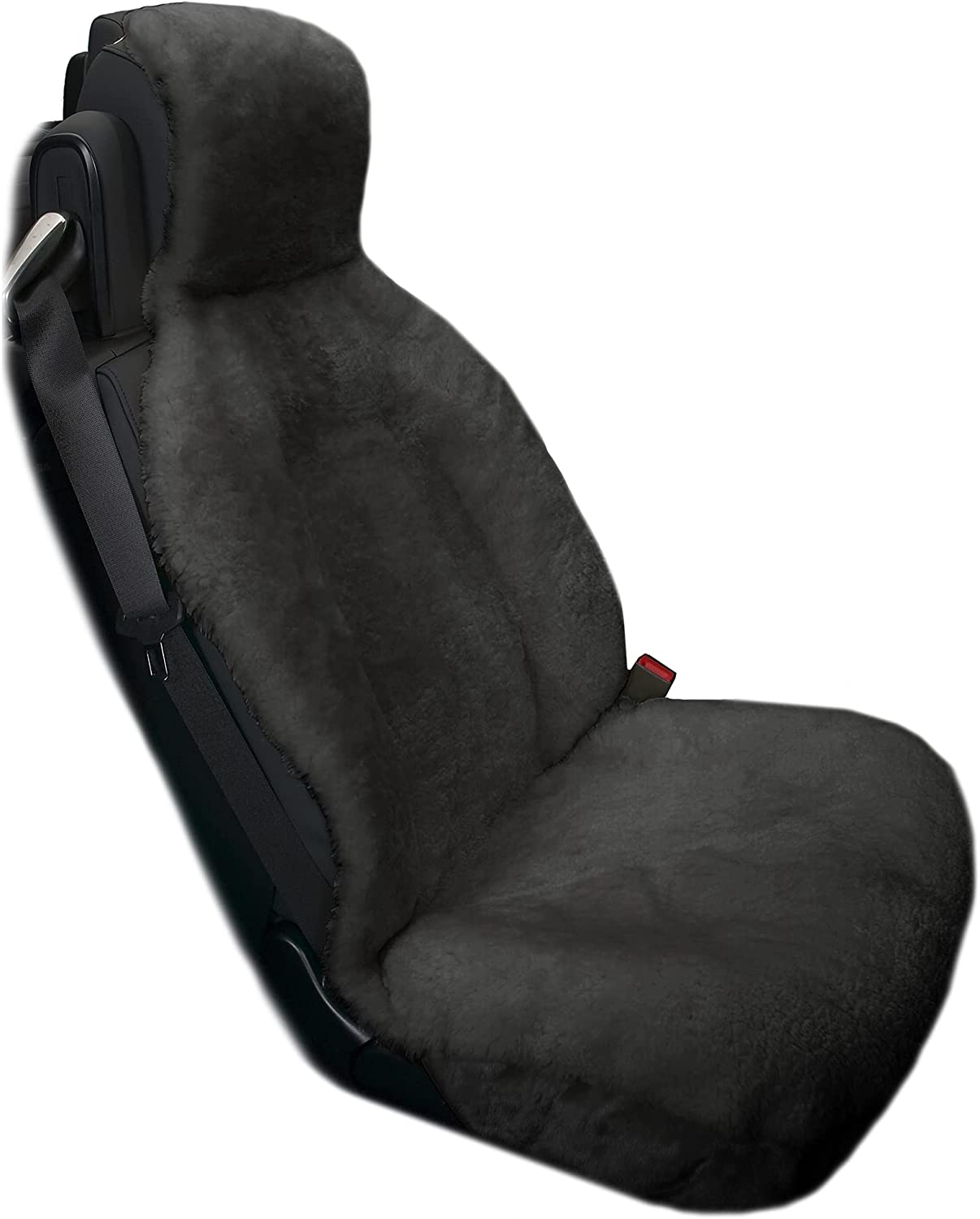 Eurow Genuine Australian Sheepskin Sideless Seat Cover - Gray