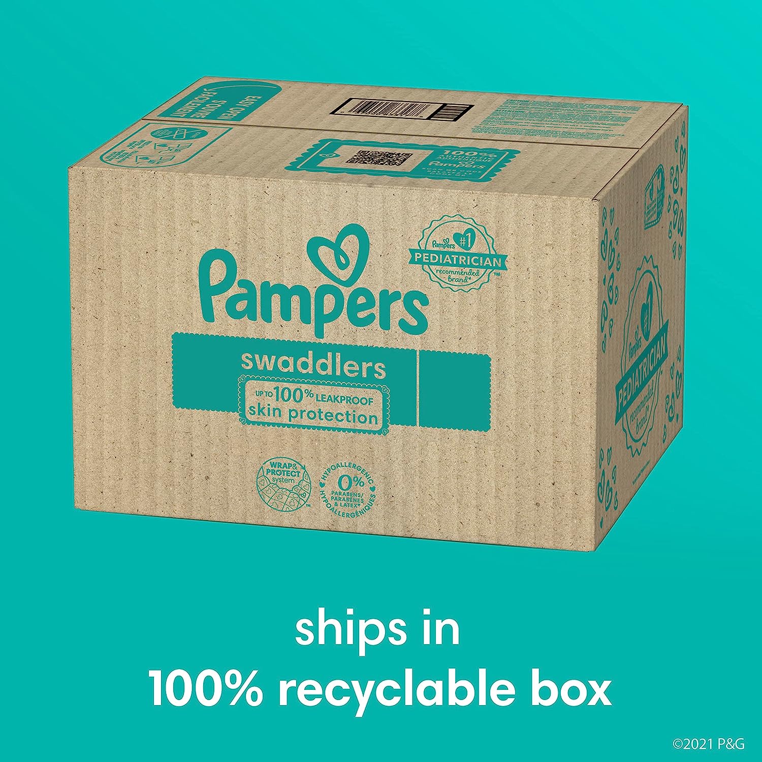 Diapers Size 1/Newborn. 198 Count - Pampers Swaddlers Disposable Baby Diapers (Packaging & Prints May Vary)