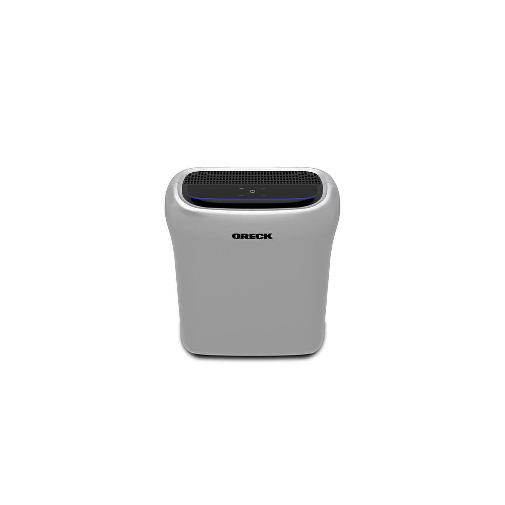 Oreck WK16000PC Air Response HEPA Air Purifier with Odor Control and Auto Mode for Small Rooms. Silver