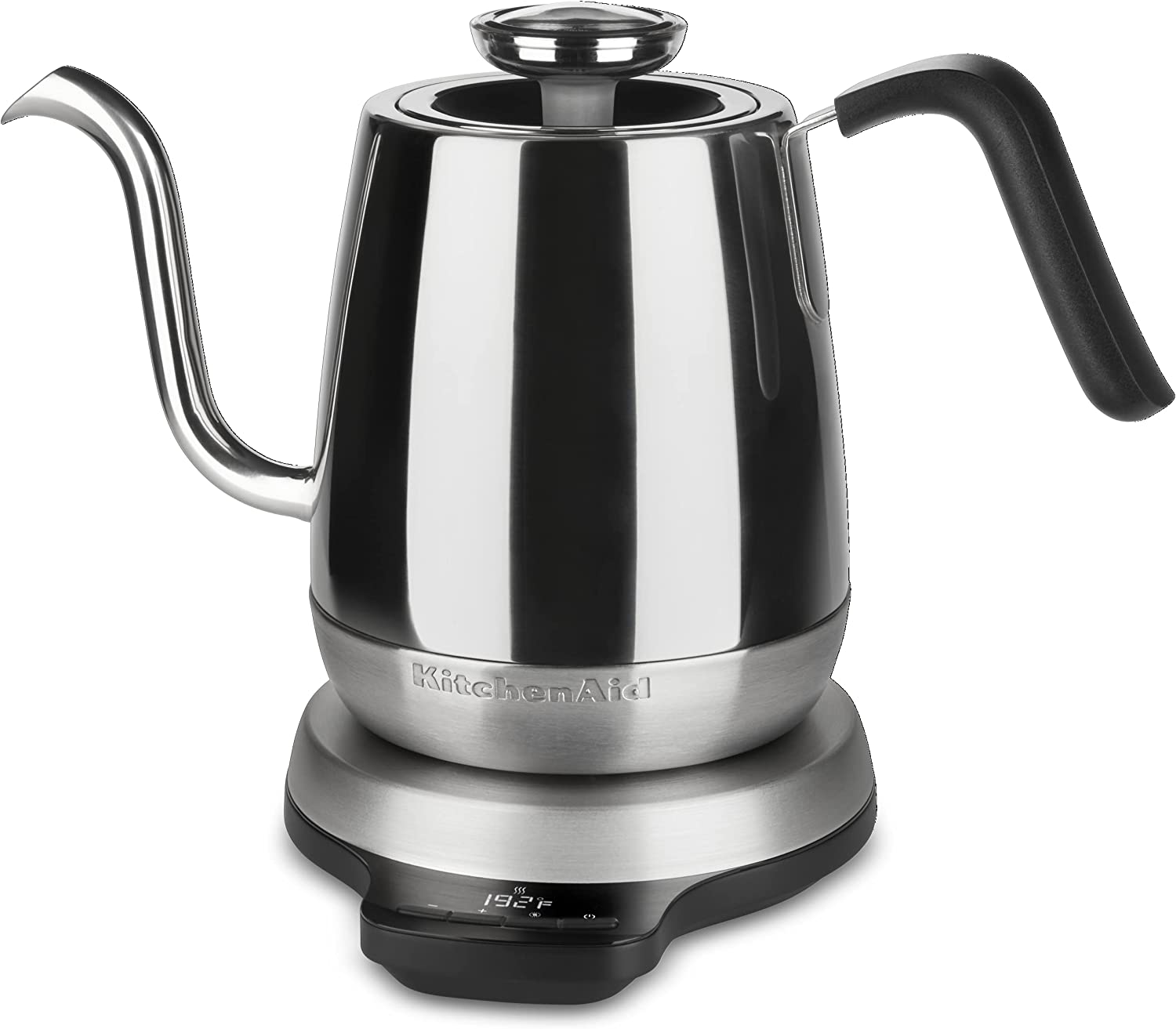 KitchenAid KEK1032SS Precision 4.25-Cup Gooseneck Stainless Steel Electric Kettle with Alarm
