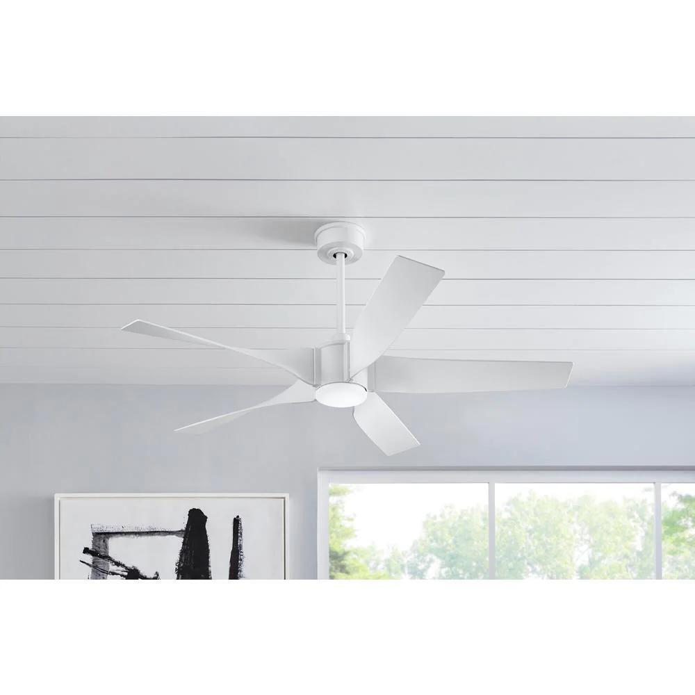 Home Decorators Collection 34612 Sky Parlor 56 in. LED Indoor White Ceiling Fan with Light