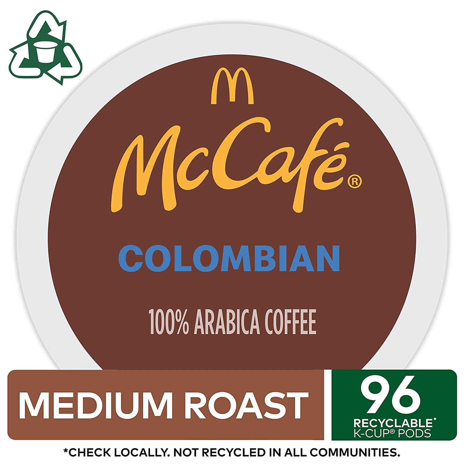 McCafé Colombian. Keurig Single Serve K-Cup Pods. Medium-Dark Roast Coffee Pods. 96 Count