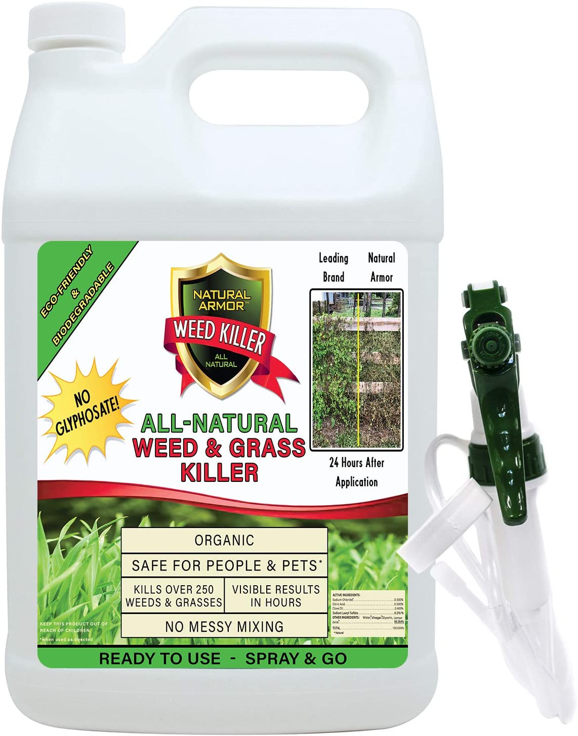 Natural Armor Weed and Grass Killer All. Natural Concentrated Formula (128 OZ. Gallon)