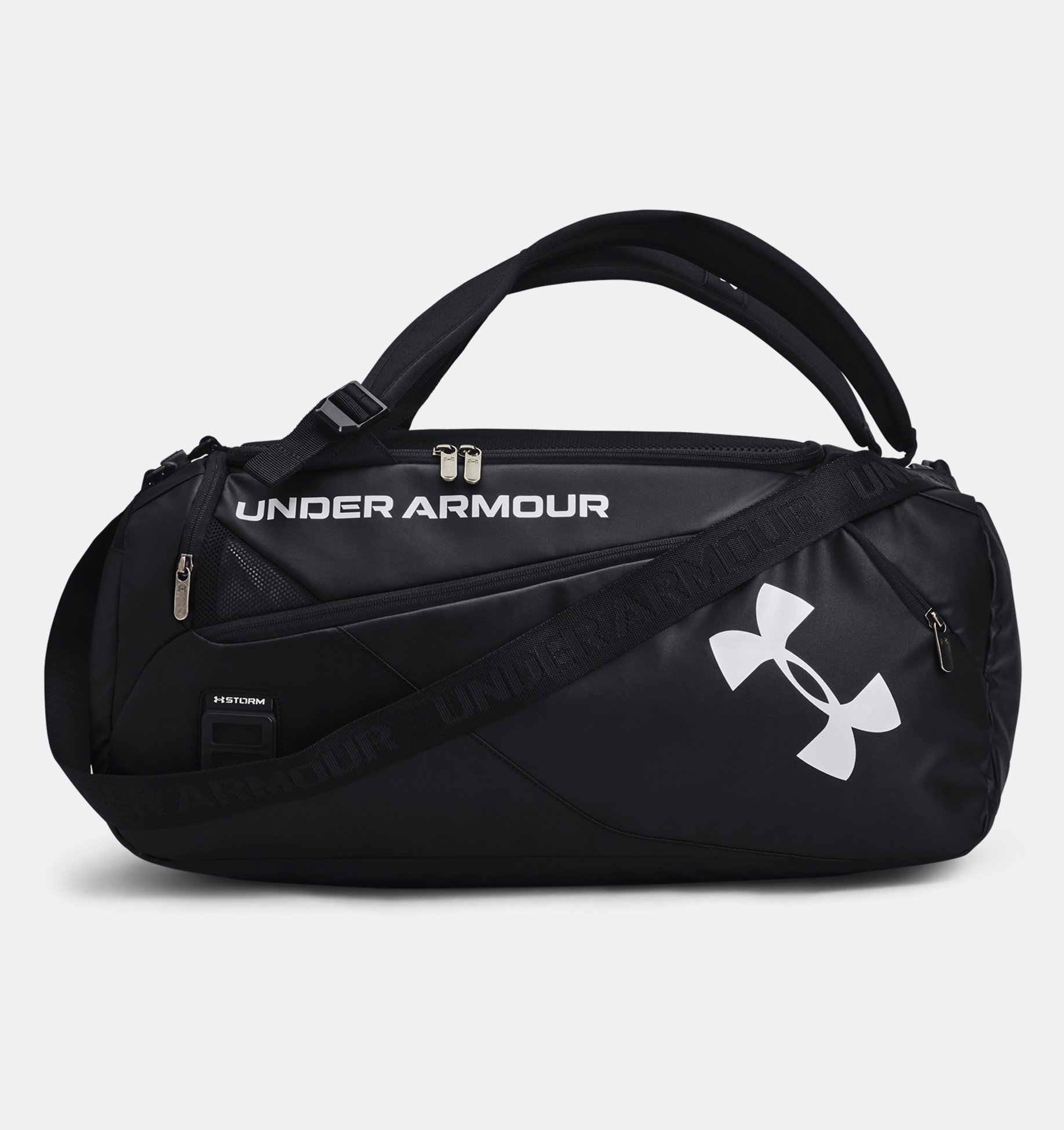 Unisex UA Contain Duo SM Backpack Duffle - Black / Metallic Silver