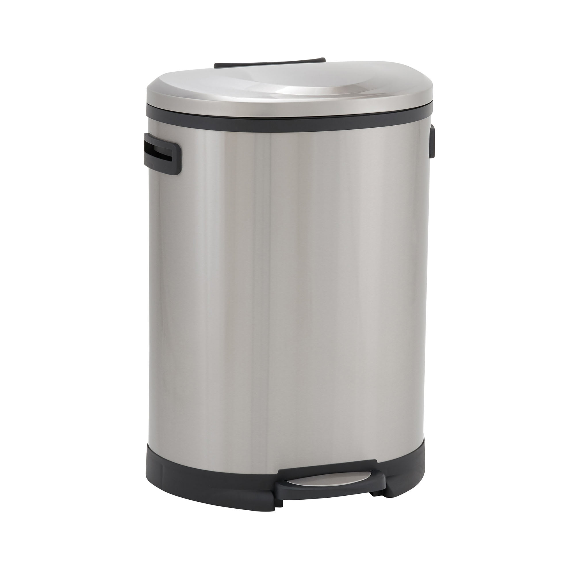 Household Essentials Aspen Stainless Steel Oval Step Pedal Trash Can. 13 Gallon / 50 Liter