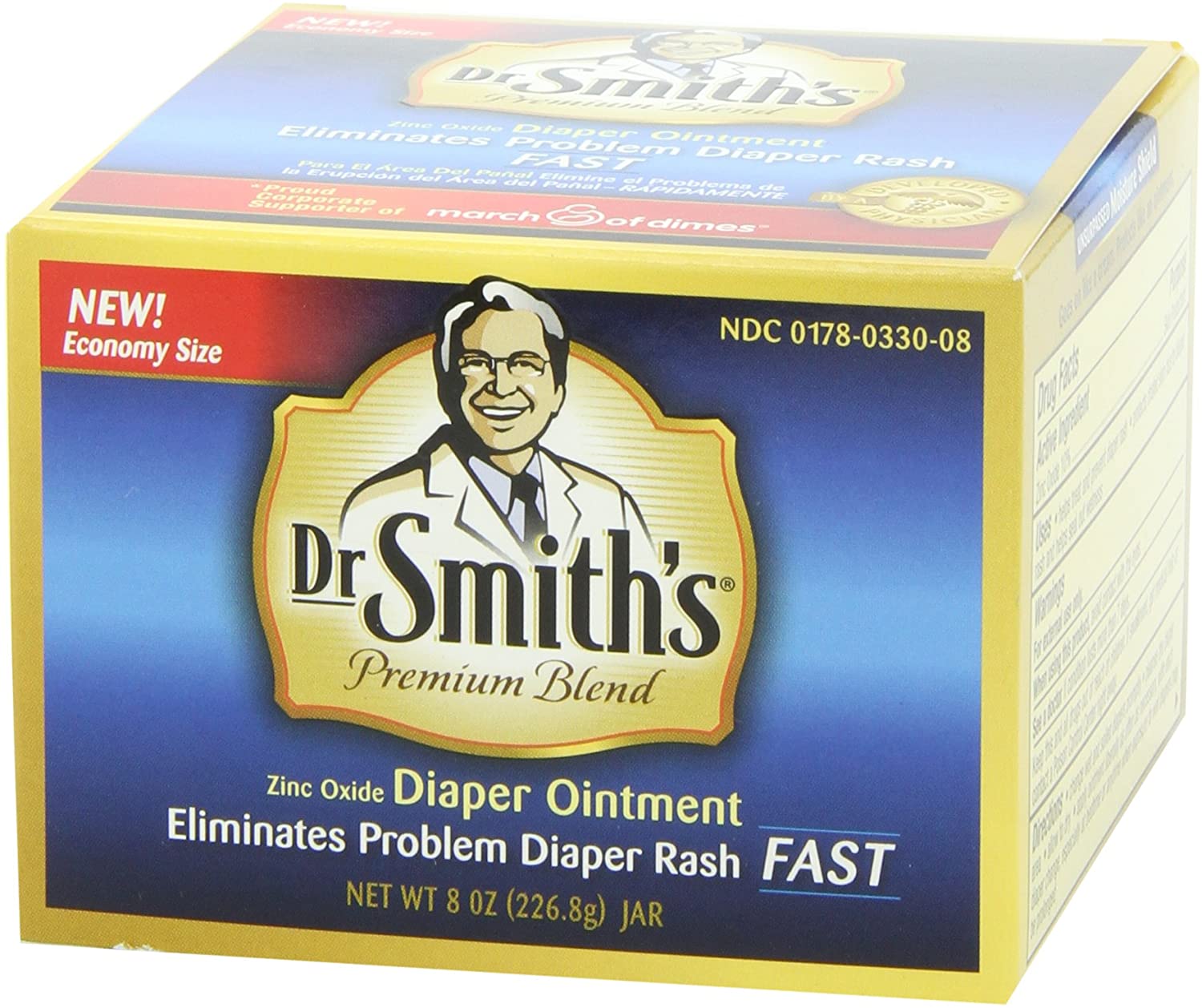 Dr. Smiths Quick Relief Diaper Rash Ointment. 8 ounce