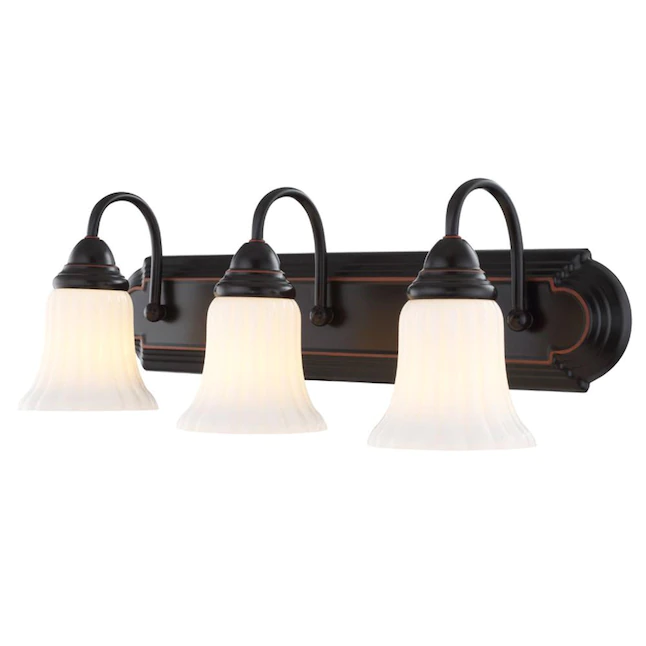 Portfolio  24.09-in 3-Light Oil-Rubbed Bronze Traditional Vanity Light