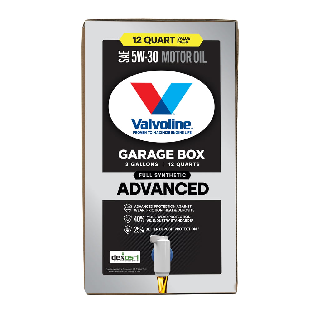 Valvoline Advanced Full Synthetic 5W-30 Motor Oil. 12 QT