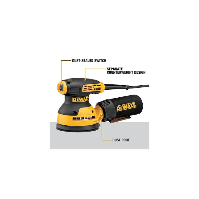 DEWALT Power Sanders DWE6423 3-Amp Corded Orbital Sander with Dust Management