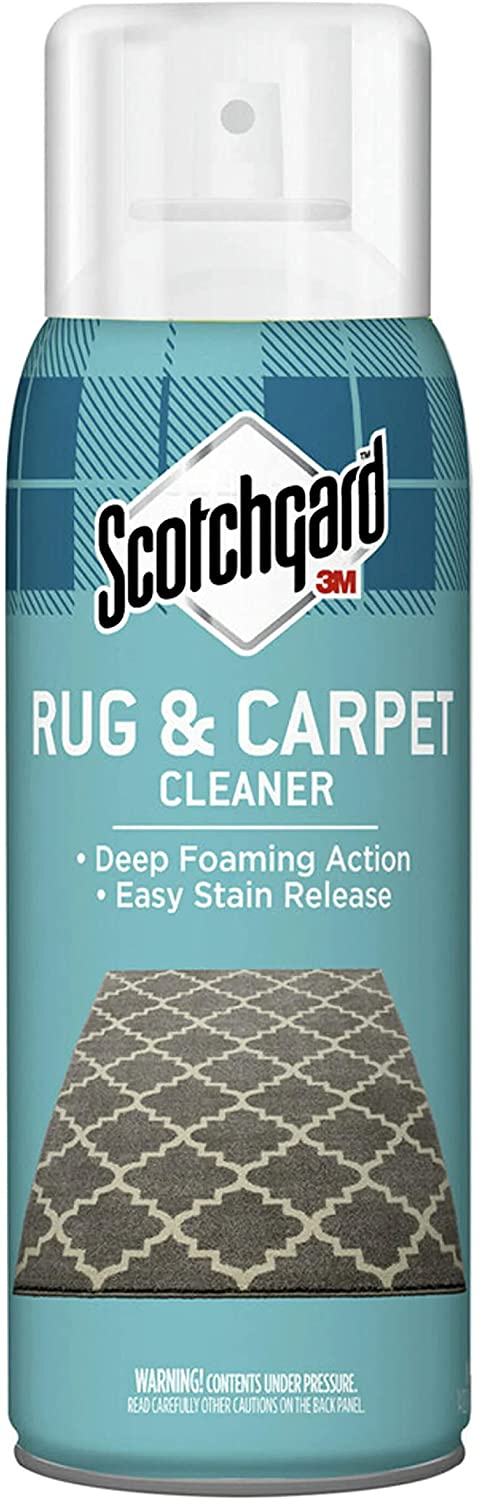 Scotchgard Fabric & Carpet Cleaner. Deep Foaming Action. 14 Oz. Blue Cleaner