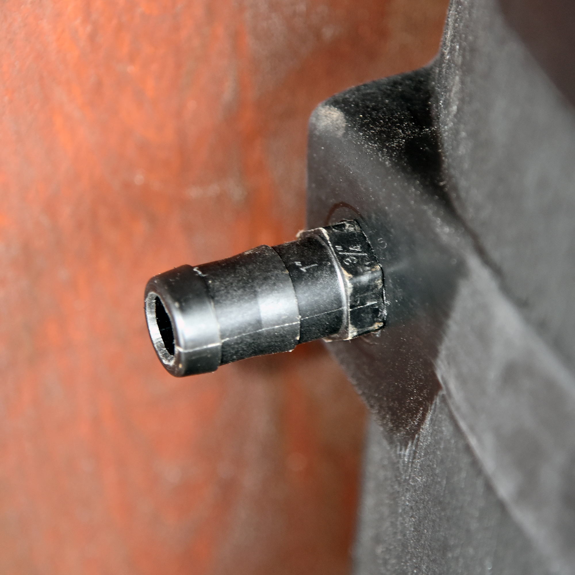 RTS Home Accents Polyethylene 50 Gallon Flat Back Eco Rain Barrel. Black Color