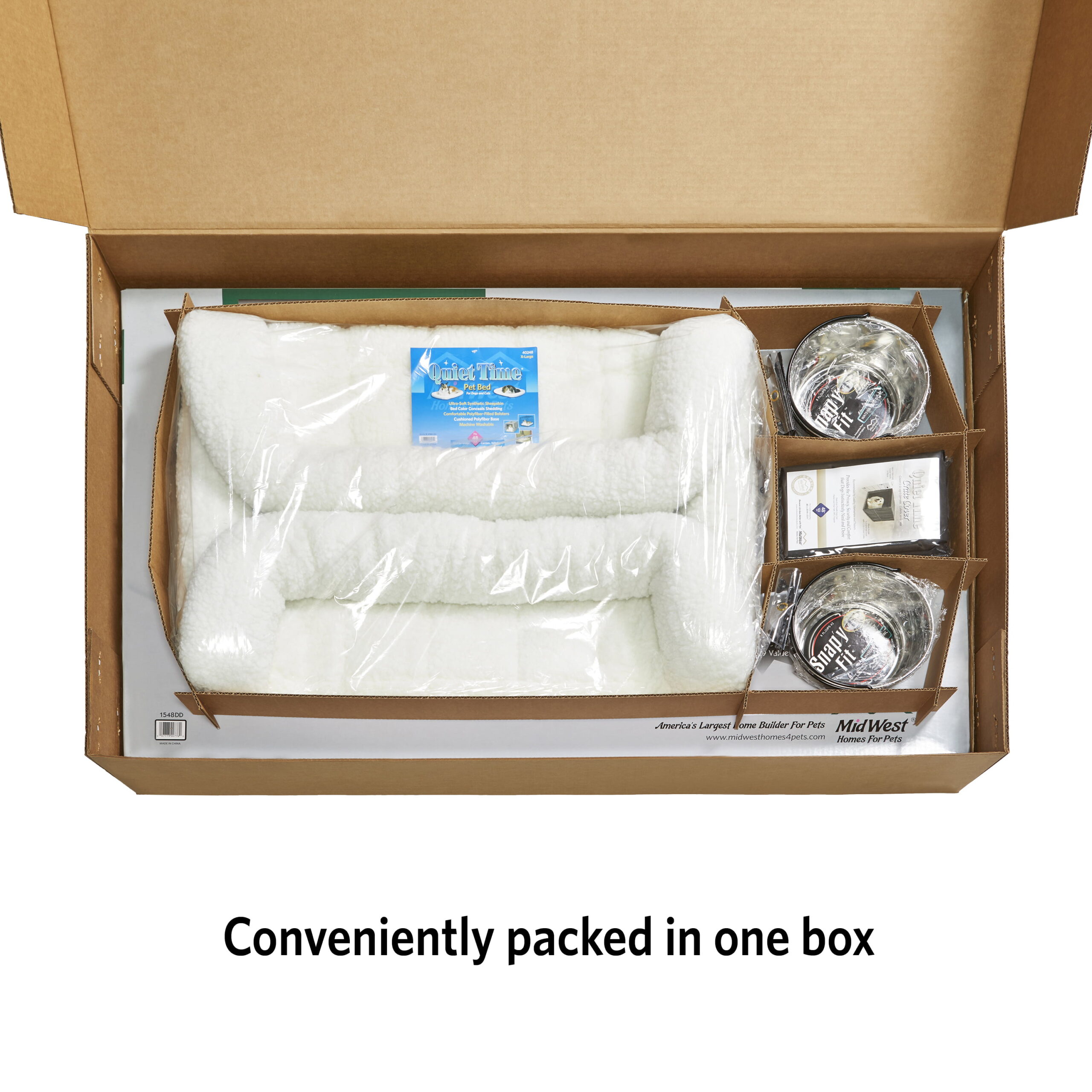 MidWest Homes For Pets Dog Crate Starter Kit. 48″