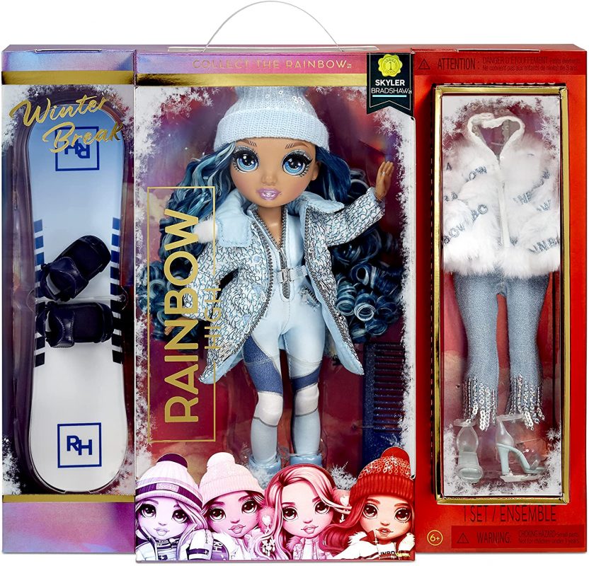 Rainbow High Winter Break Skyler Bradshaw – Blue Fashion Doll and Playset