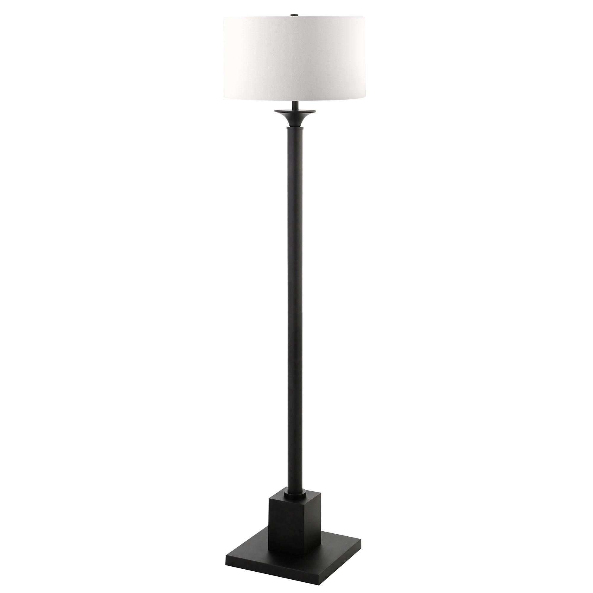Evelyn&Zoe Minimalist Metal Floor Lamp. Blackened Bronze
