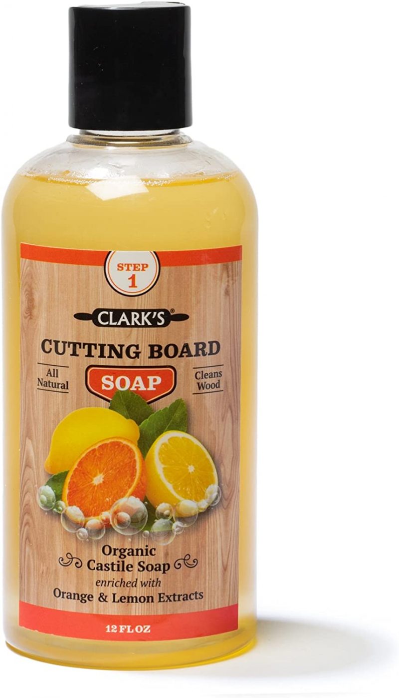 CLARK-S Cutting Board Soap (12oz) - Enriched with Lemon & Orange Oils