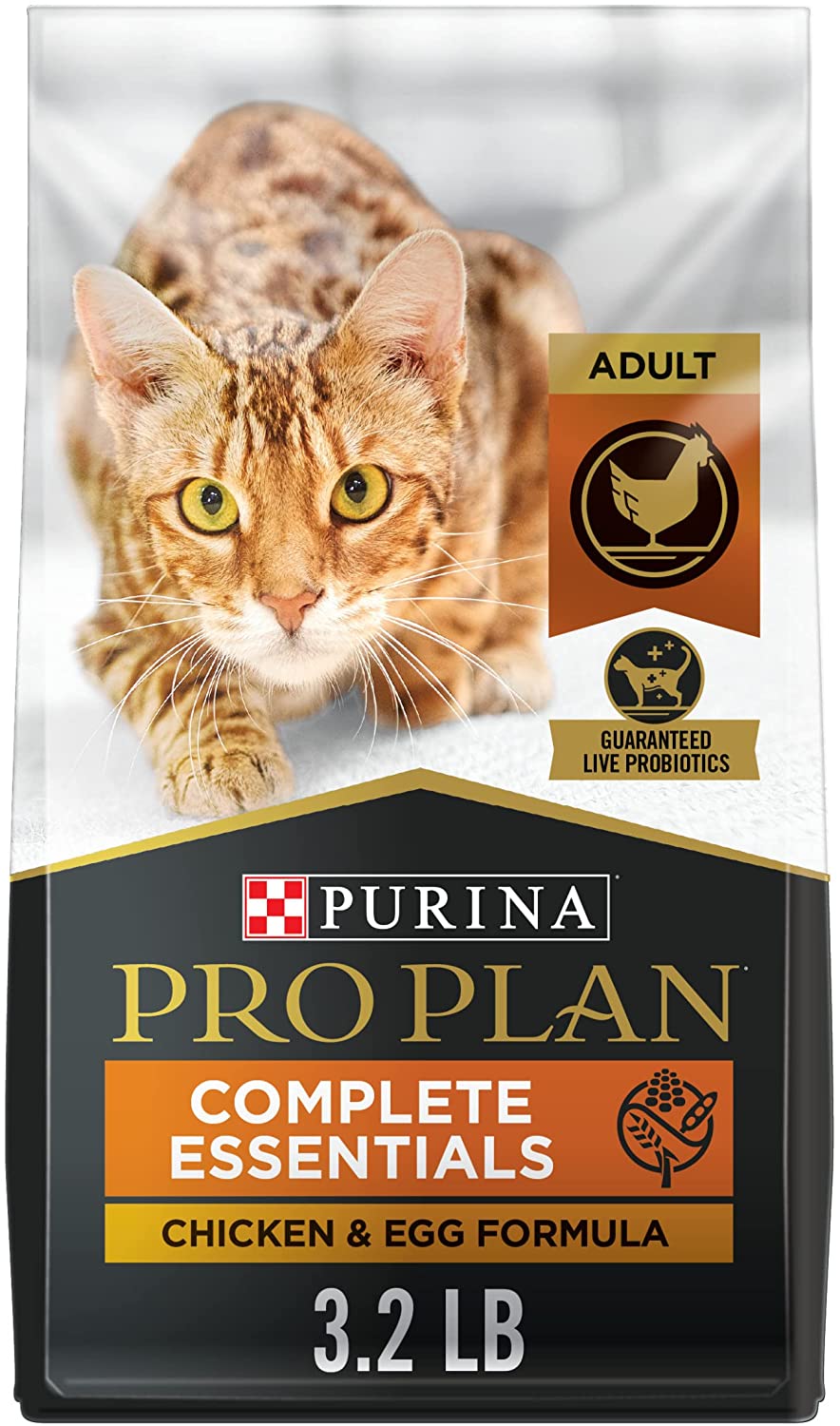 Purina Pro Plan Grain Free. High Protein. Natural Dry Cat Food. Chicken & Egg Formula - 3.2 lb. Bag (Packaging May Vary)
