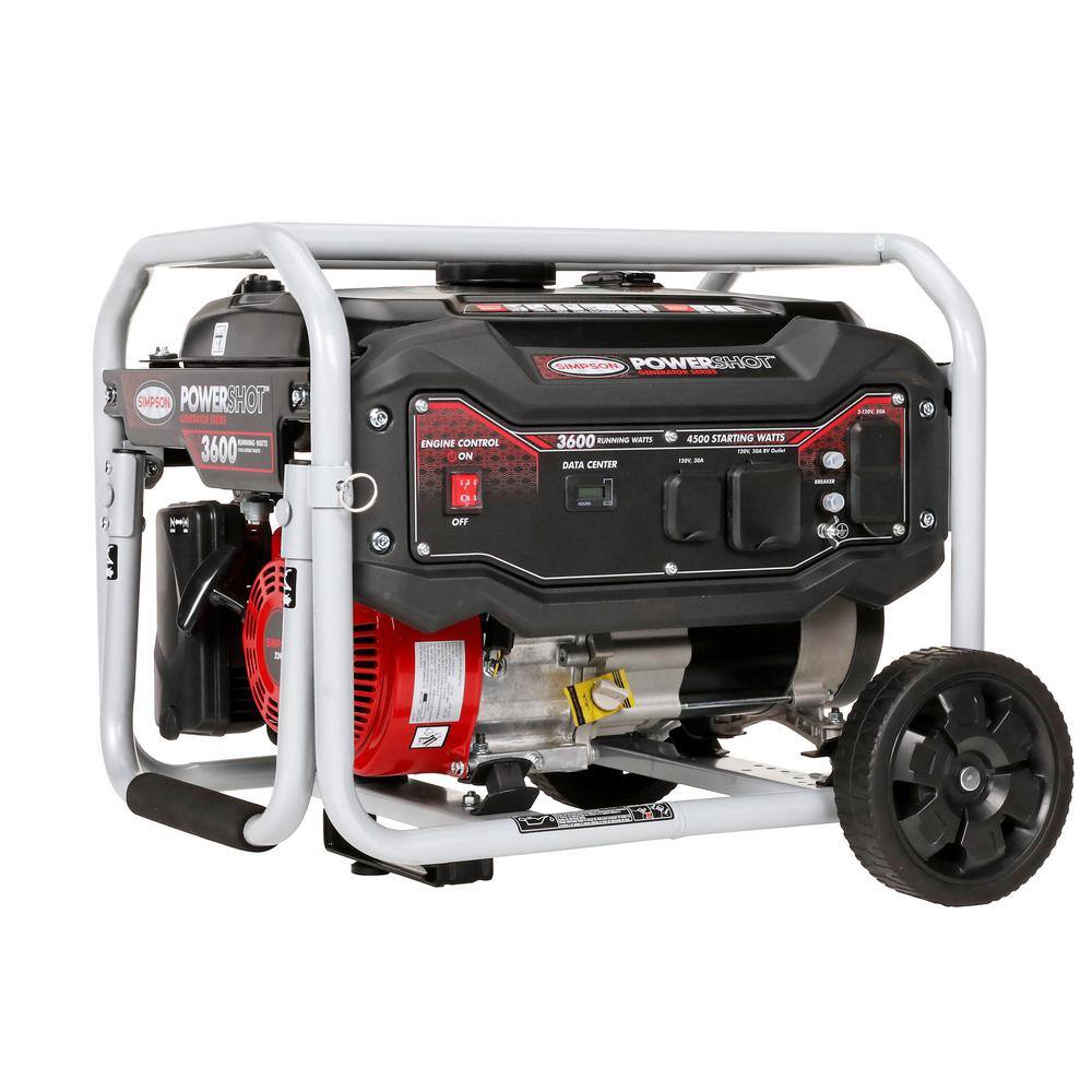 SIMPSON 70069 PowerShot 3400-Watt Recoil Start Gas Portable Generator