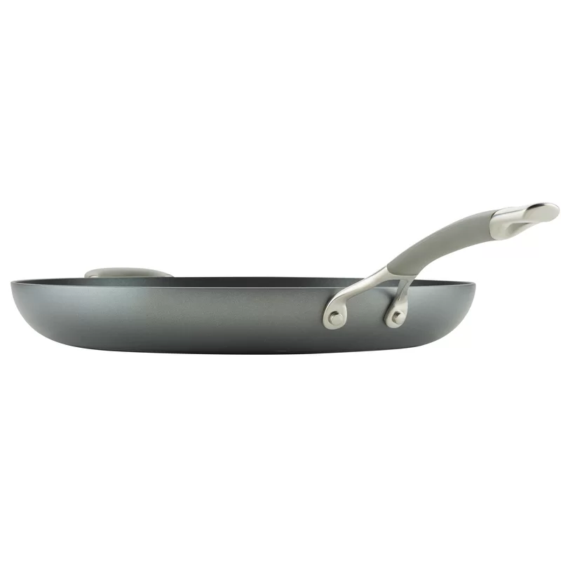 Circulon 81401 Elementum 14 in. Hard-Anodized Aluminum Nonstick Skillet in Oyster Gray