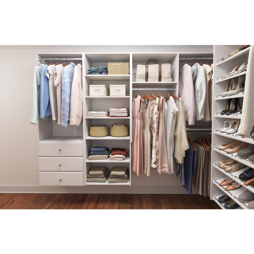 Closet Evolution WH26 Elite 25 in. W Classic White Wood Closet Tower
