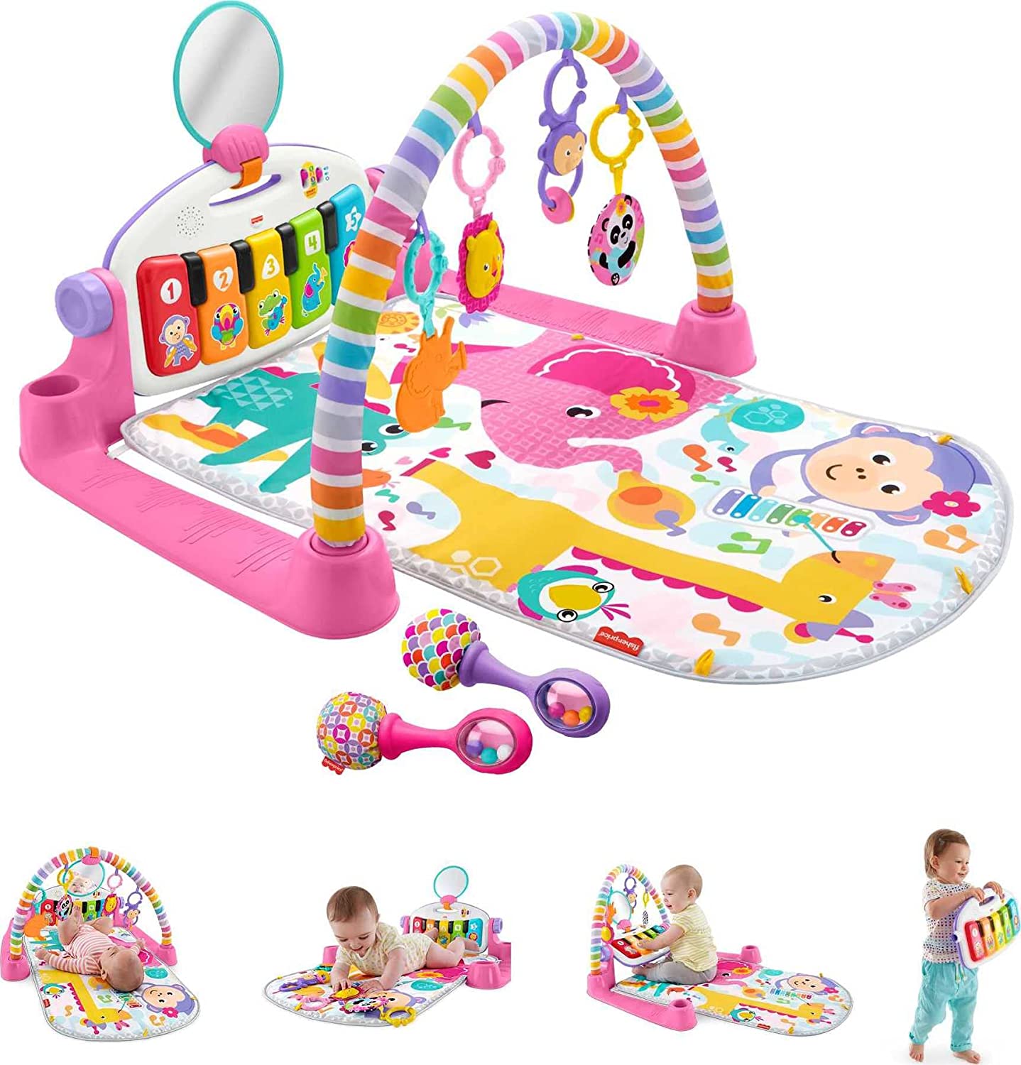 Fisher-Price Deluxe Kick & Play Piano Gym & Maracas