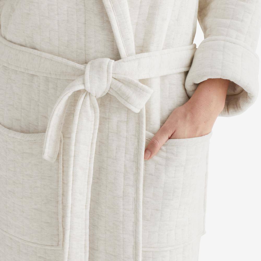 The Company Store  Air Layer Women-s Extra Small Off White Cotton Robe - White/XS