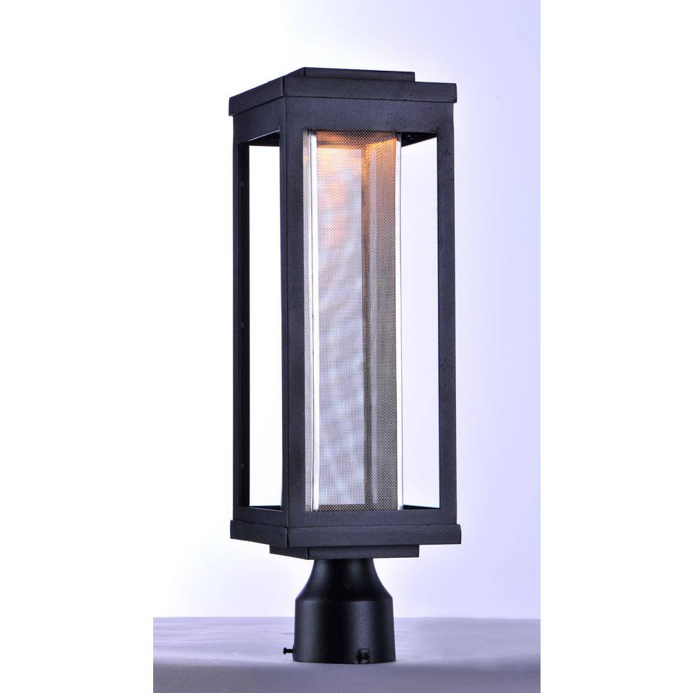 Maxim Lighting  Salon 6 in. Wide 1-Light Outdoor Black Integrated LED Post Light