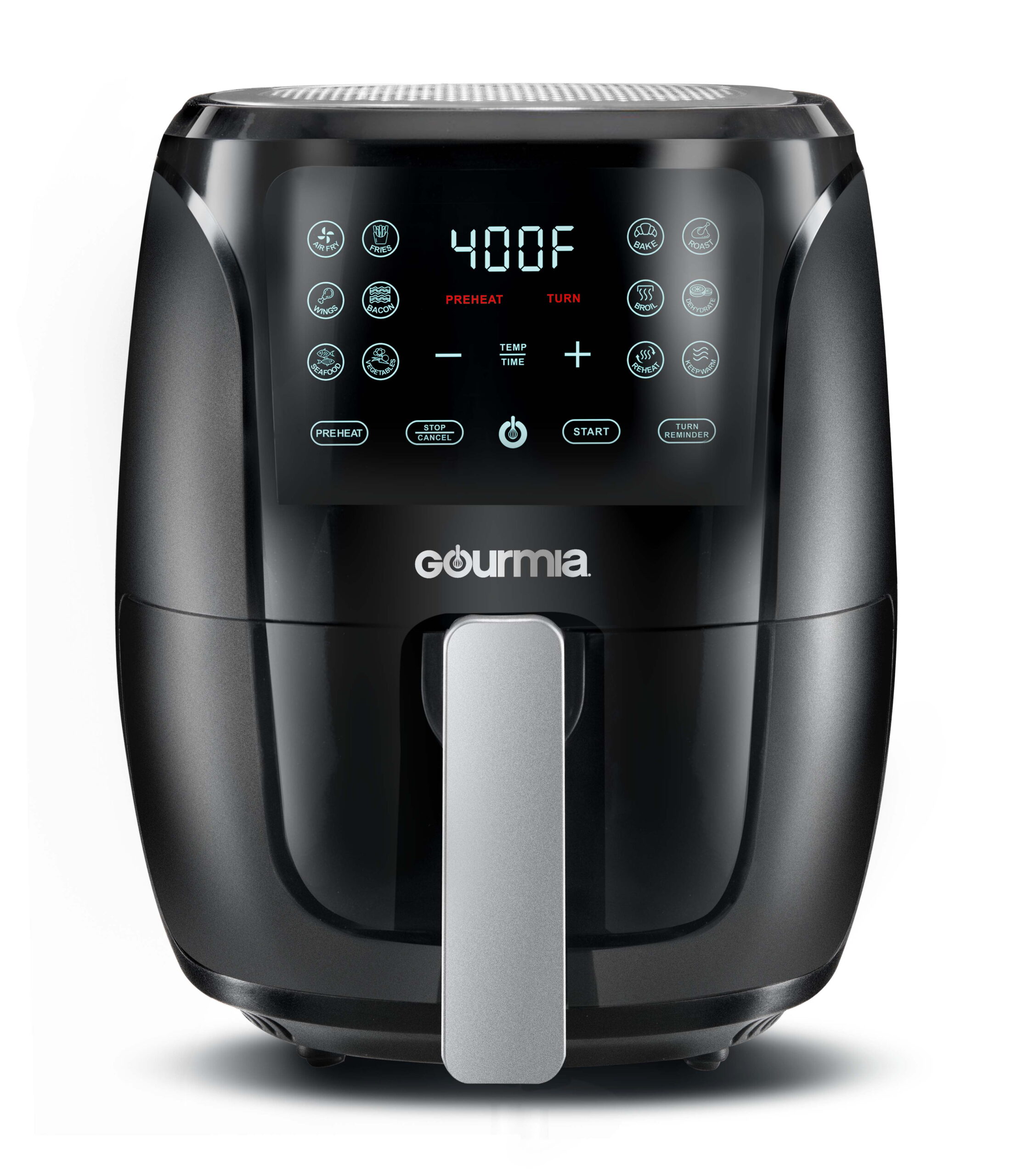 Gourmia 4 Qt Digital Air Fryer with Guided Cooking. Black GAF486
