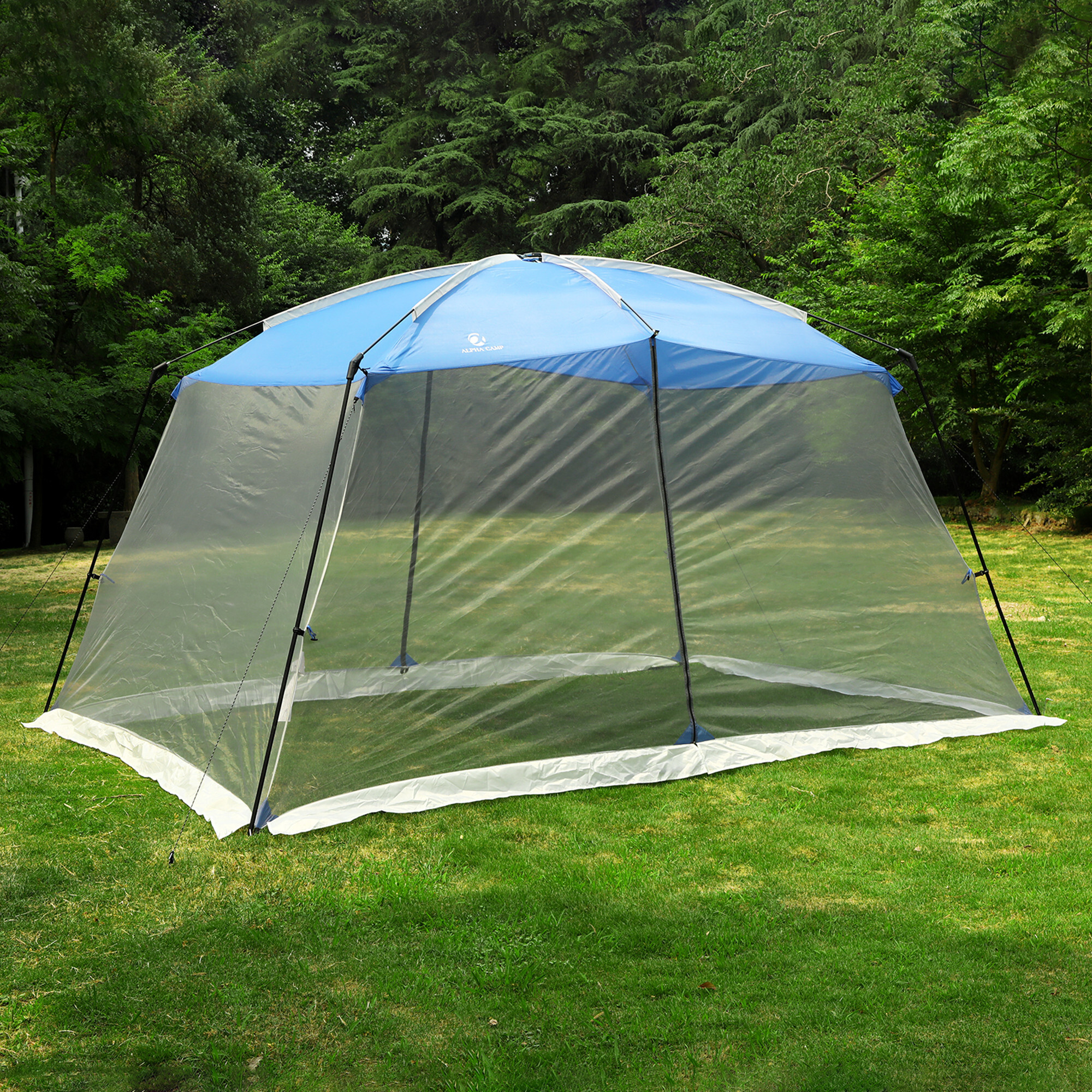 Alpha Camp 13′ x 9′ Screen House Canopy Sun Shade with One Room. Blue